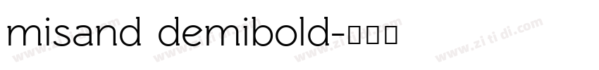 misand demibold字体转换